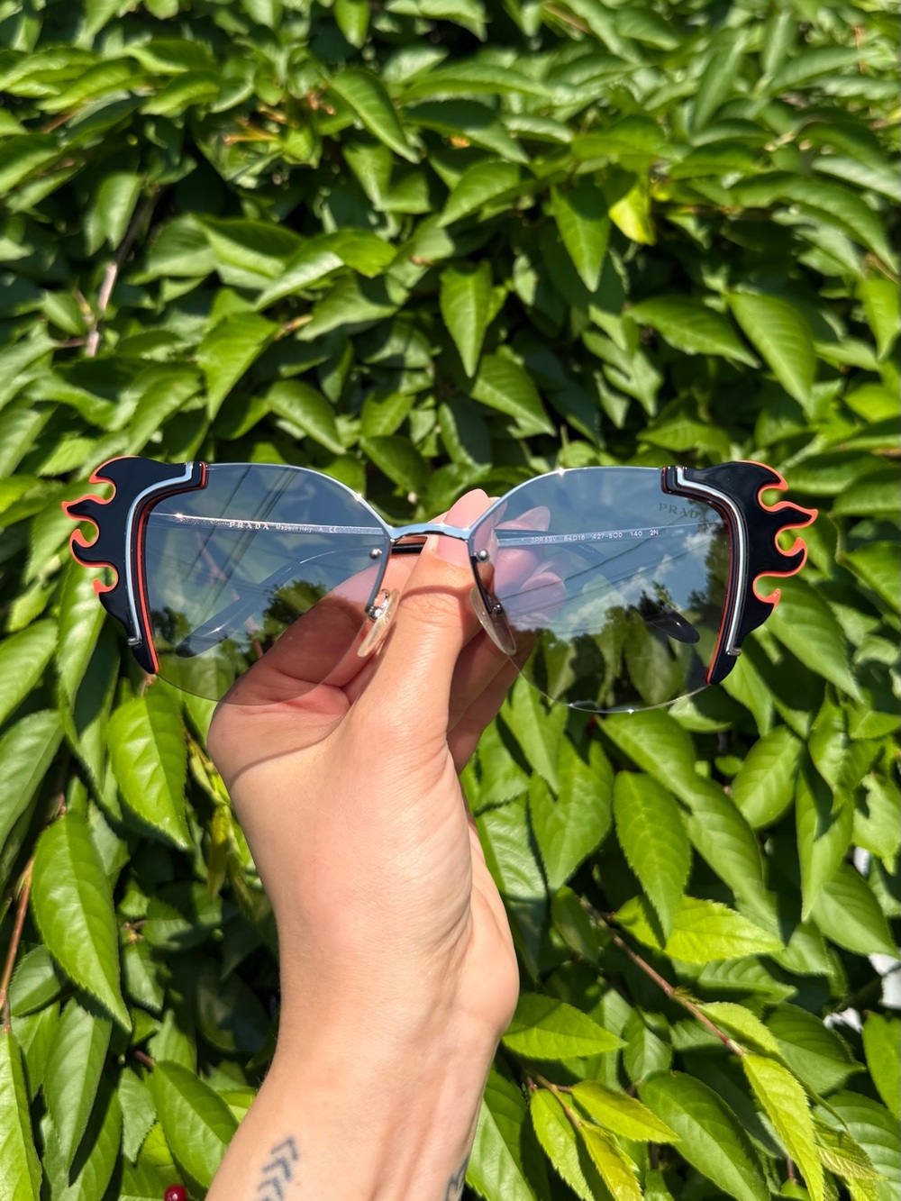Prada Flame Cat Eye Sunglasses 64mm NWT